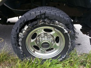 damage tyre